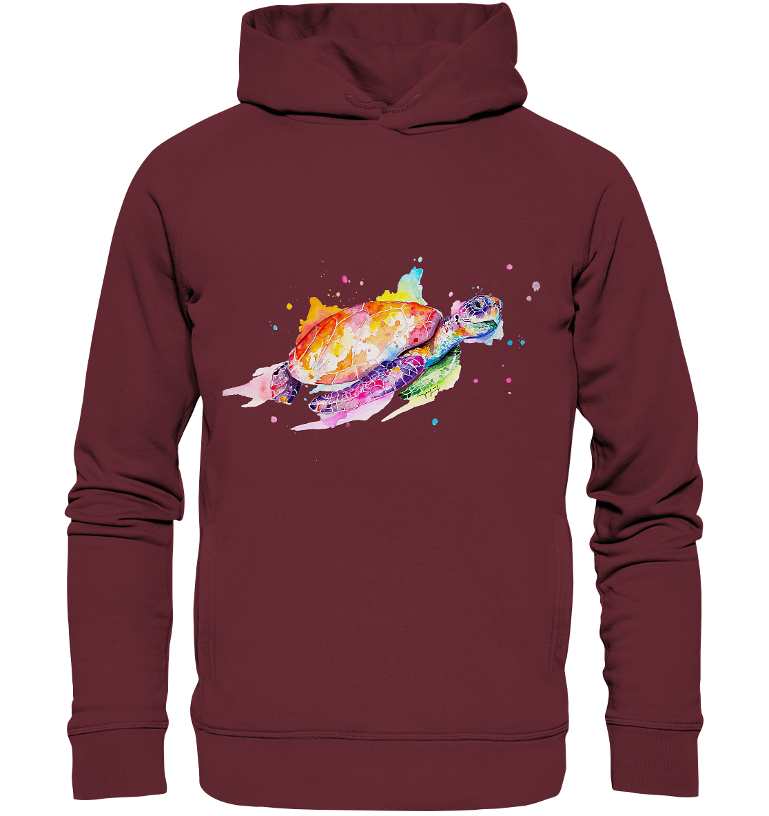 Bunte Meeresschildkröte - Organic Fashion Hoodie