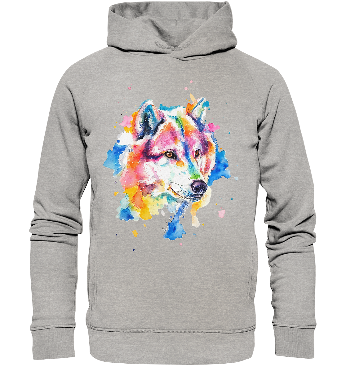 Bunter Wolf - Organic Fashion Hoodie