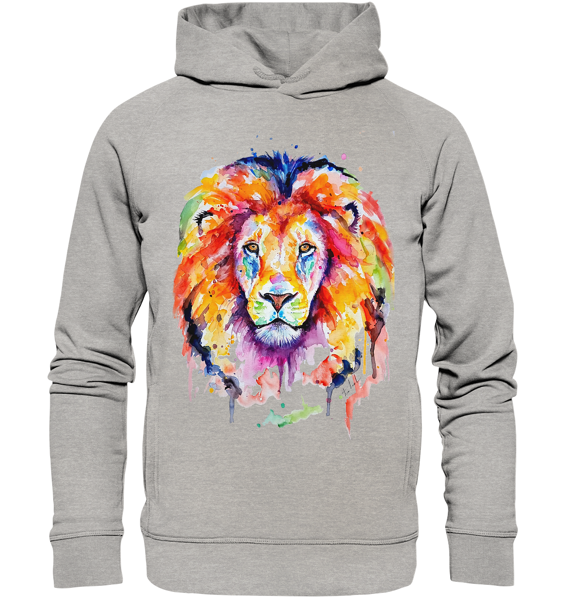 Bunter Löwe - Organic Fashion Hoodie