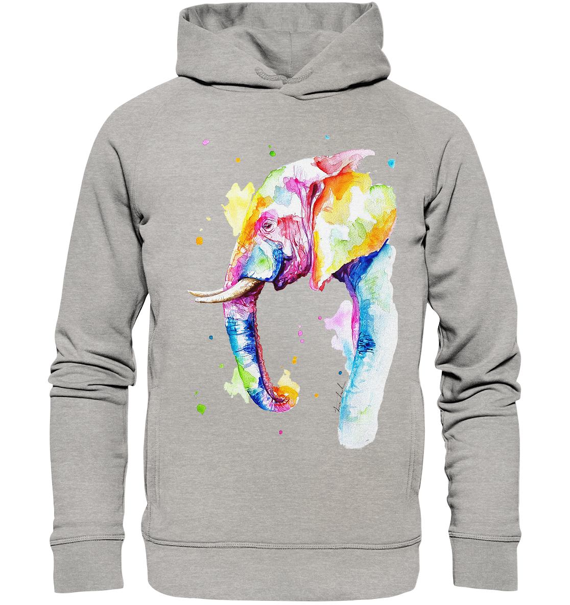 Bunter Elefant - Organic Fashion Hoodie