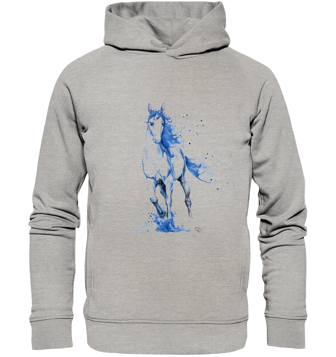 Blaues Einhorn - Organic Fashion Hoodie