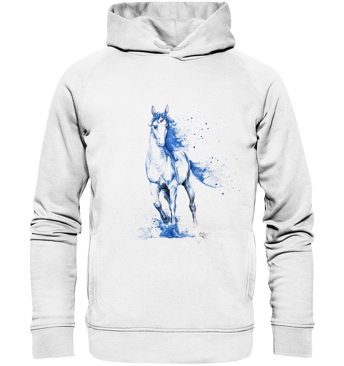 Blaues Einhorn - Organic Fashion Hoodie