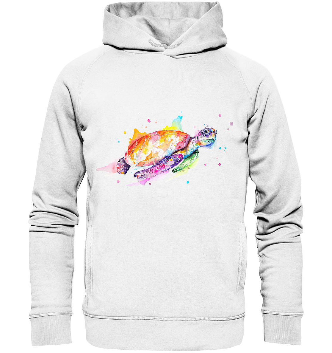 Bunte Meeresschildkröte - Organic Fashion Hoodie