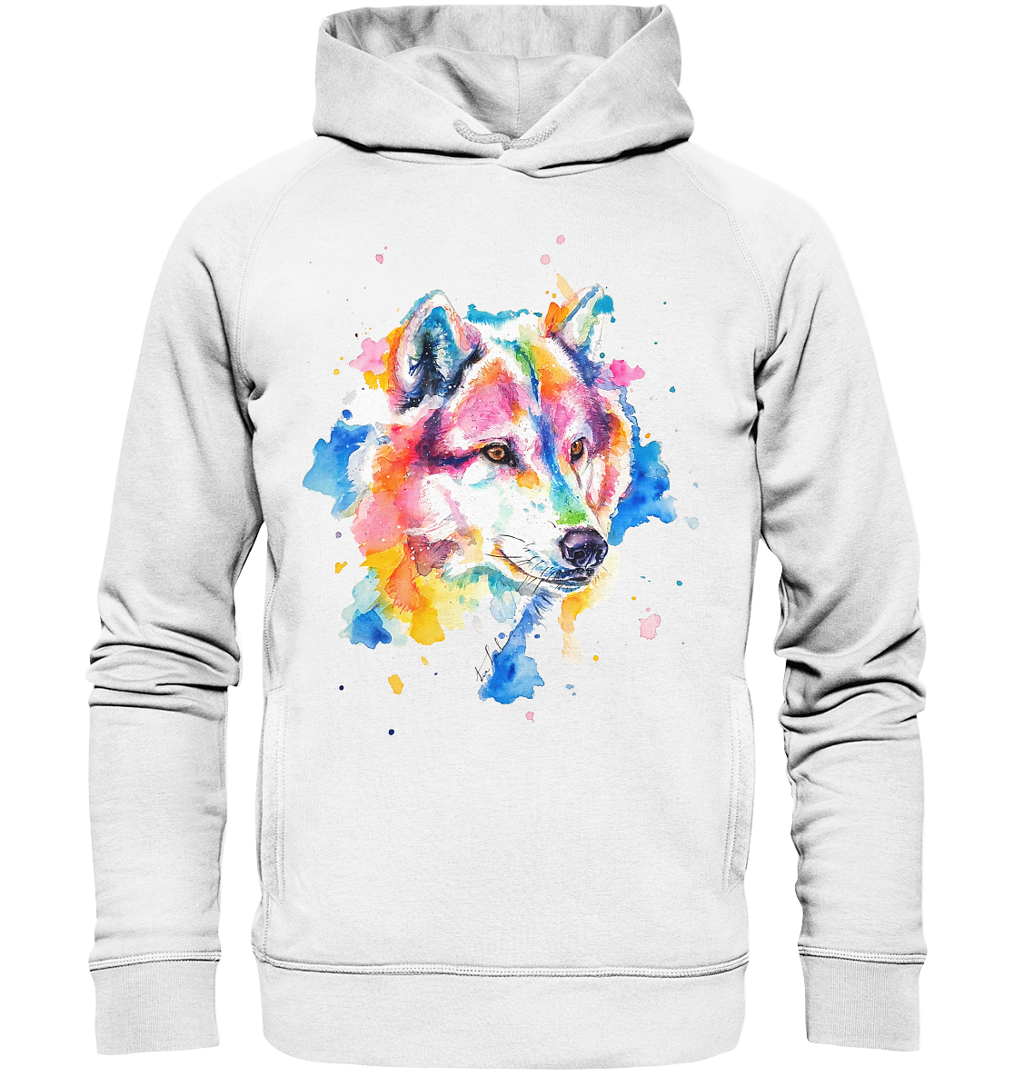 Bunter Wolf - Organic Fashion Hoodie