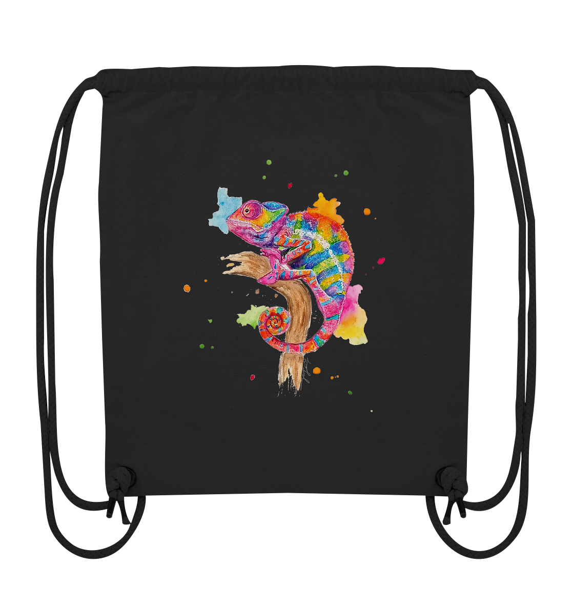 Buntes Chamäleon - Organic Gym-Bag
