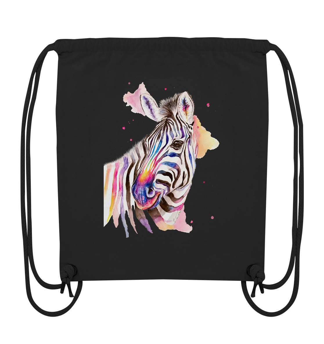 Buntes Zebra - Organic Gym-Bag