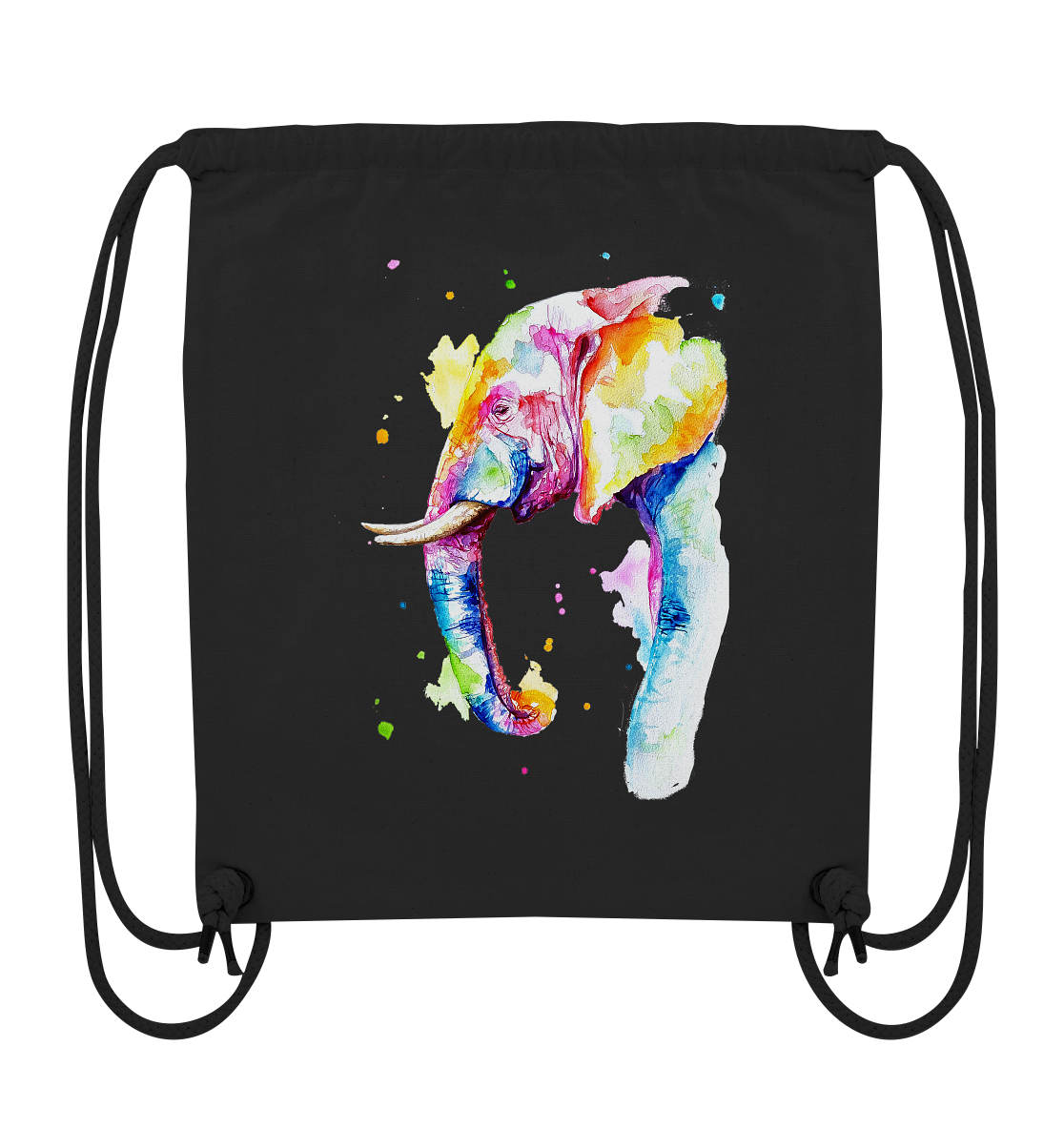 Bunter Elefant - Organic Gym-Bag