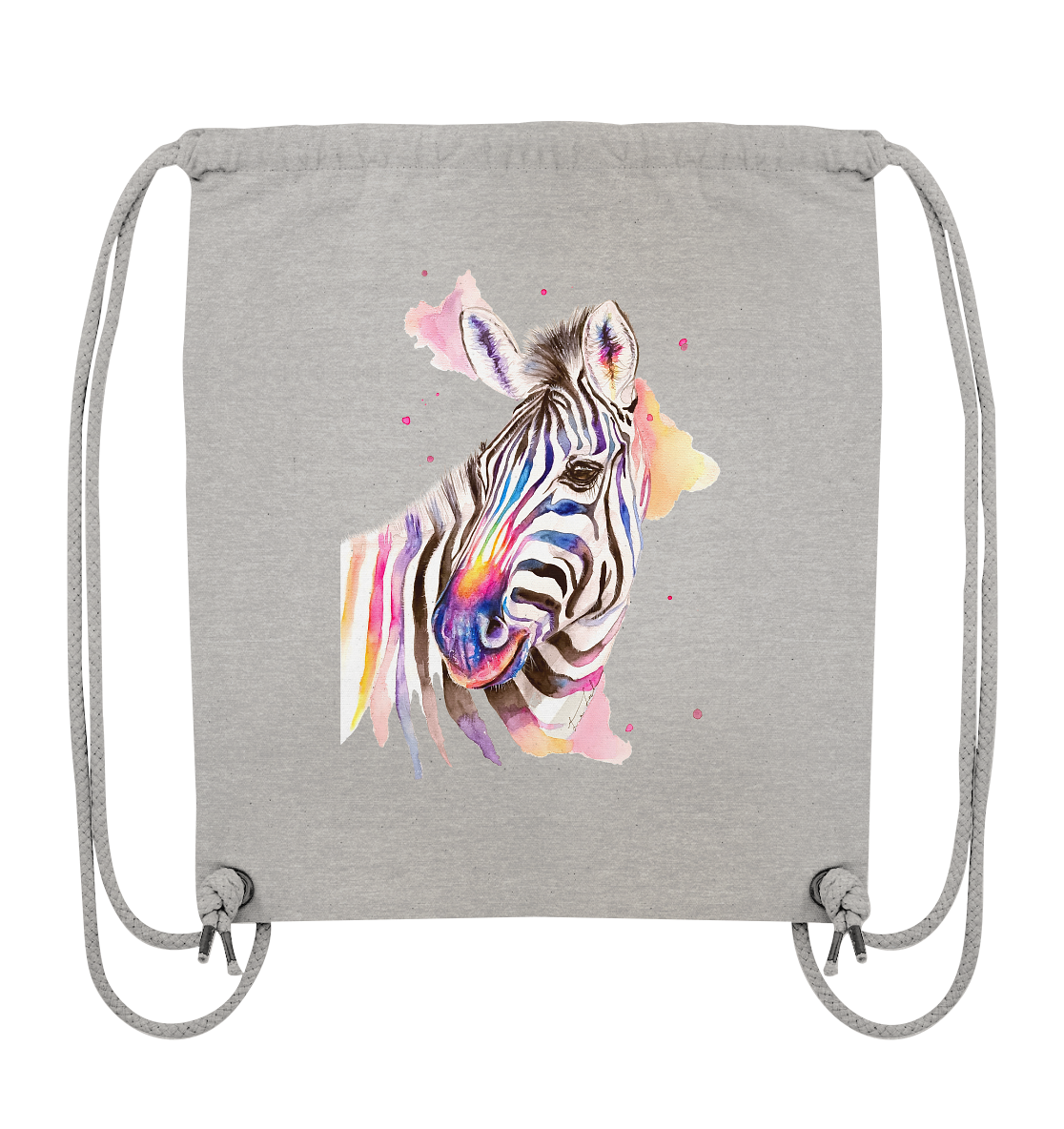 Buntes Zebra - Organic Gym-Bag