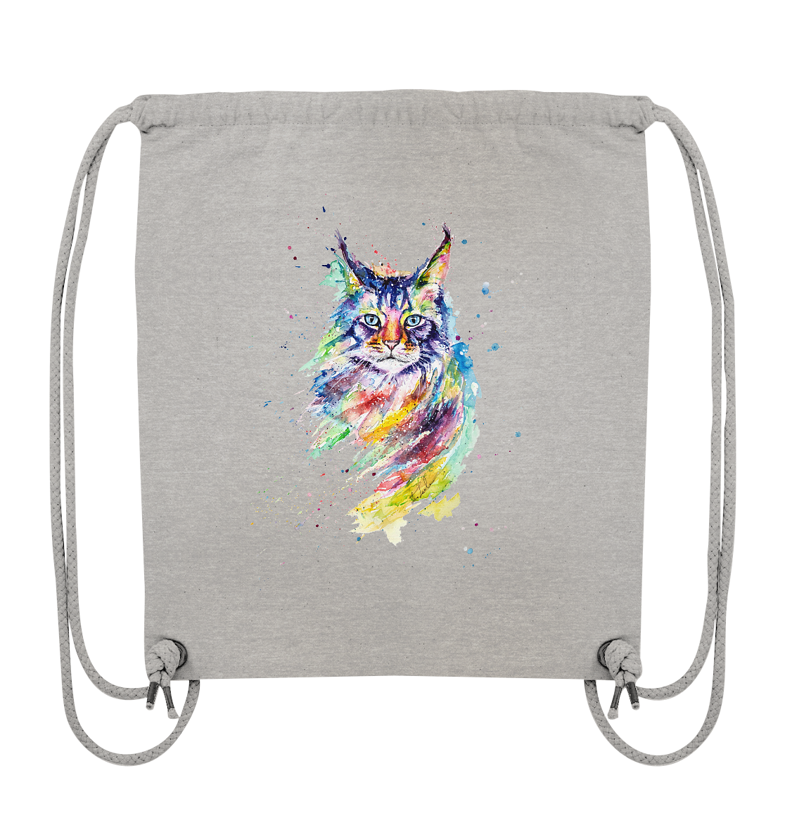 Bunte Katze - Organic Gym-Bag