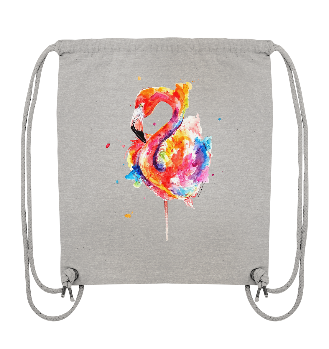 Buntes Flamingo - Organic Gym-Bag