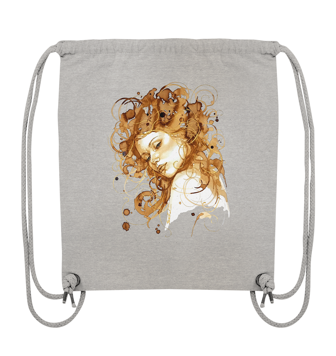 Kaffeemotiv Portrait mit goldenen Haaren - Organic Gym-Bag