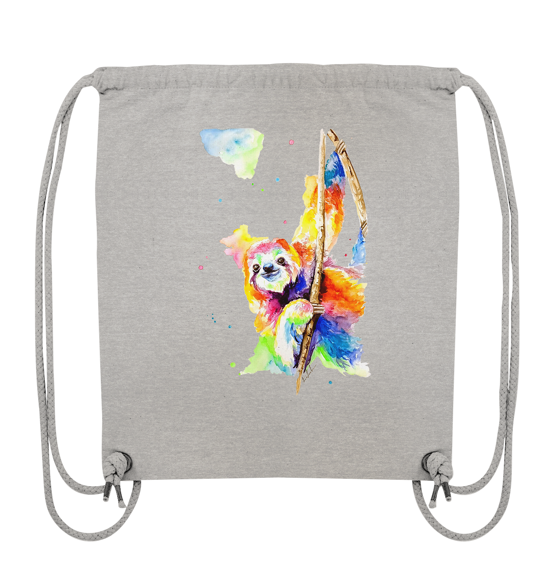 Buntes Faultier - Organic Gym-Bag