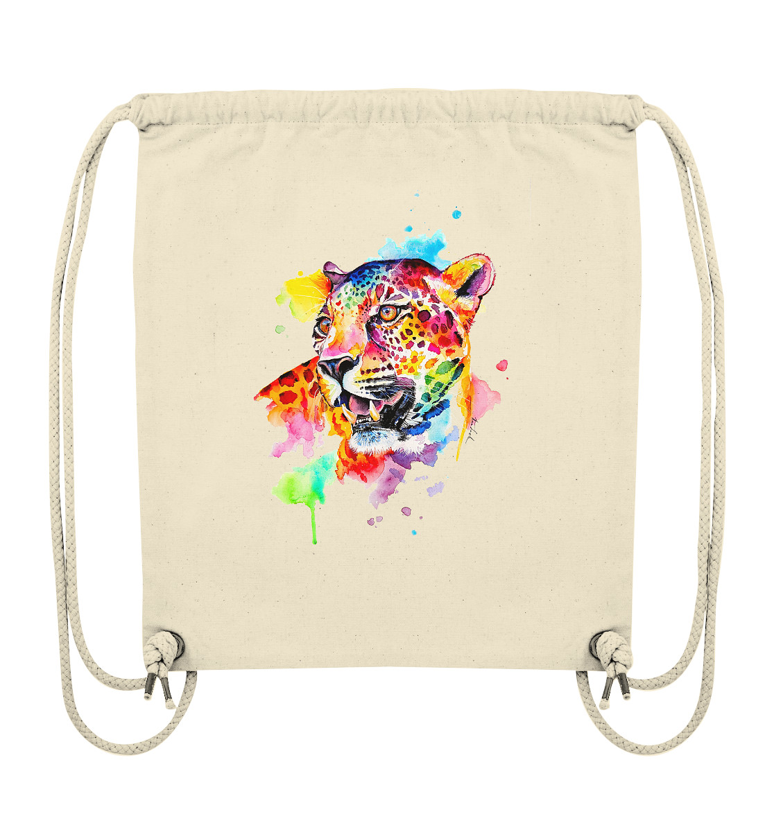 Bunter Leopard - Organic Gym-Bag