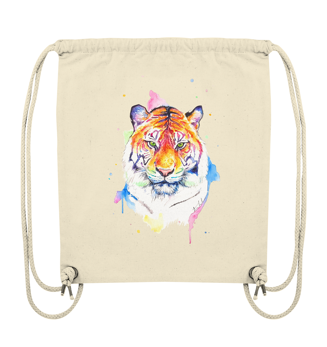 Bunter Tiger - Organic Gym-Bag