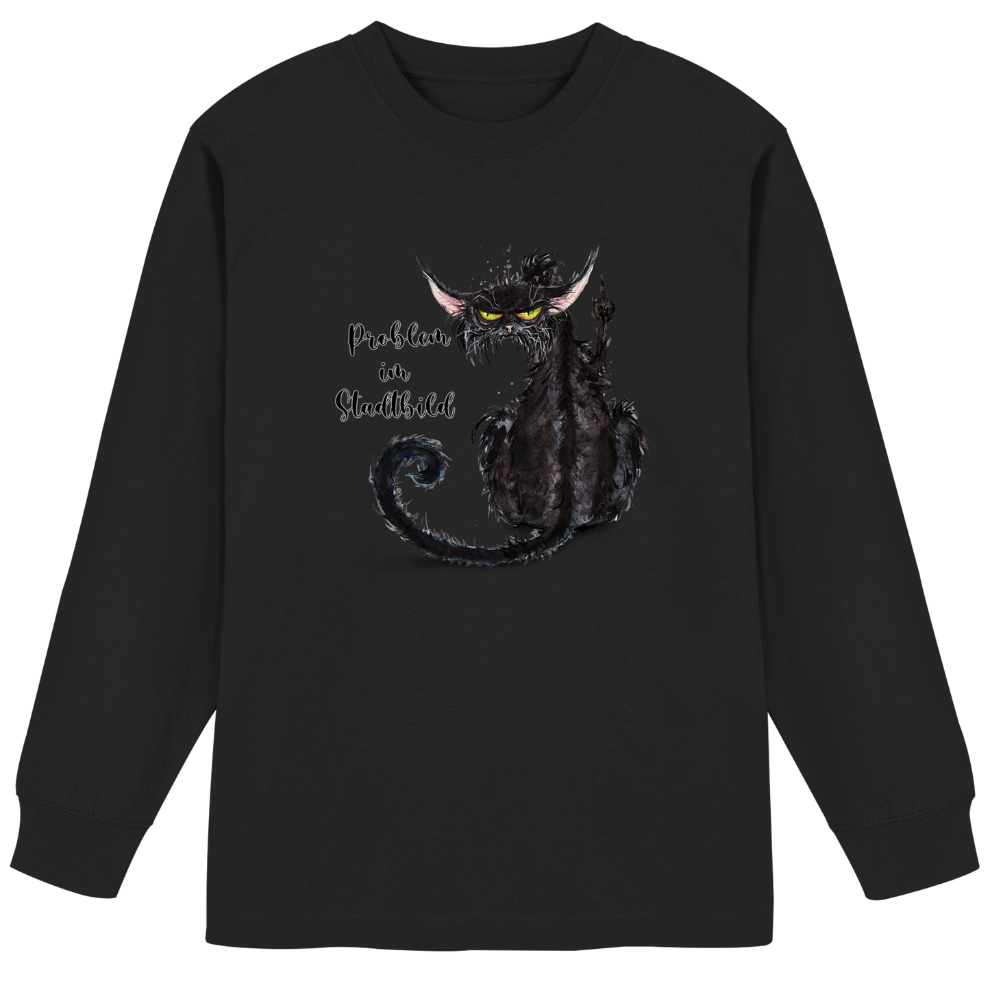 F*U-Cat - Problem im Stadtbild - Organic Heavy Oversized Longsleeve T-Shirt