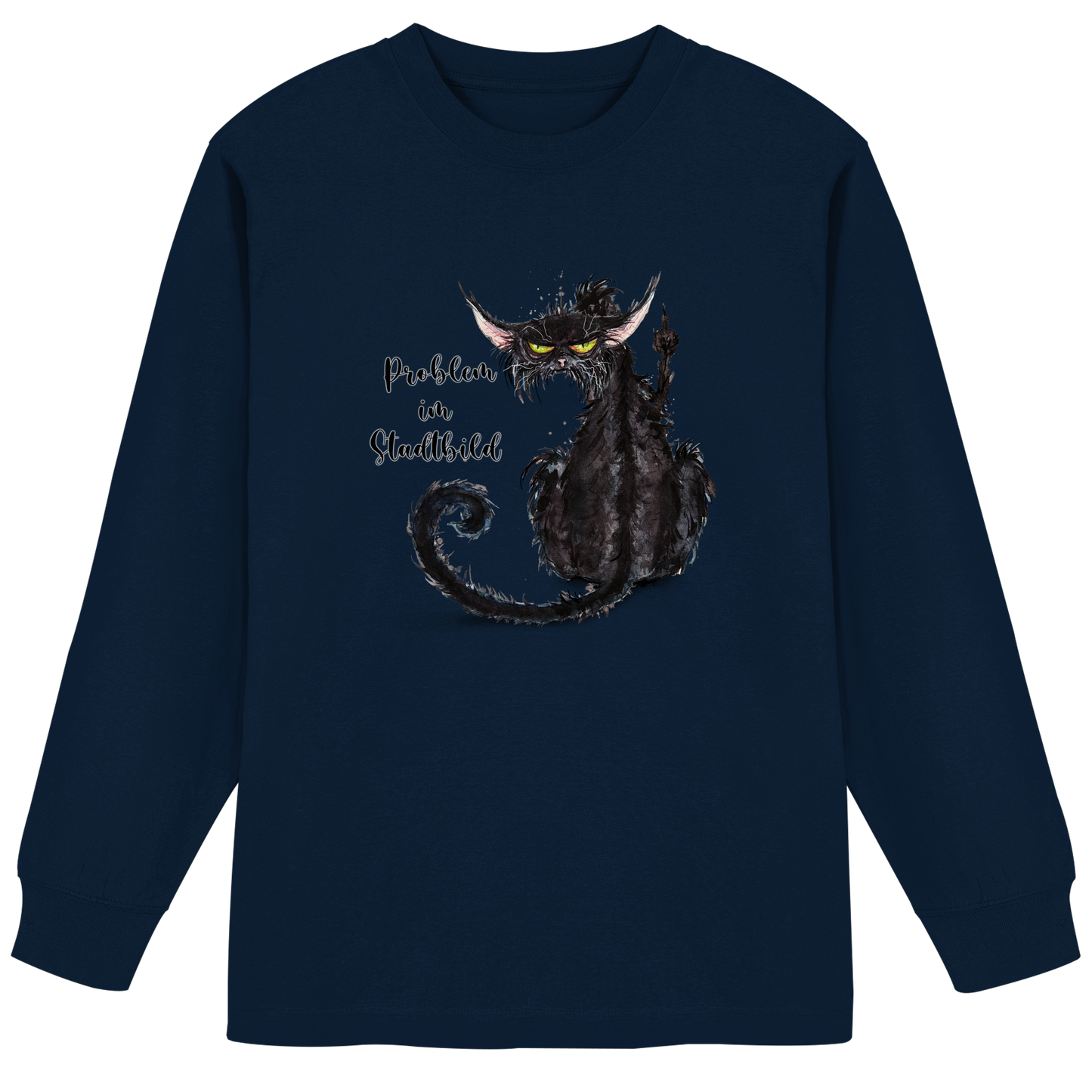 F*U-Cat - Problem im Stadtbild - Organic Heavy Oversized Longsleeve T-Shirt