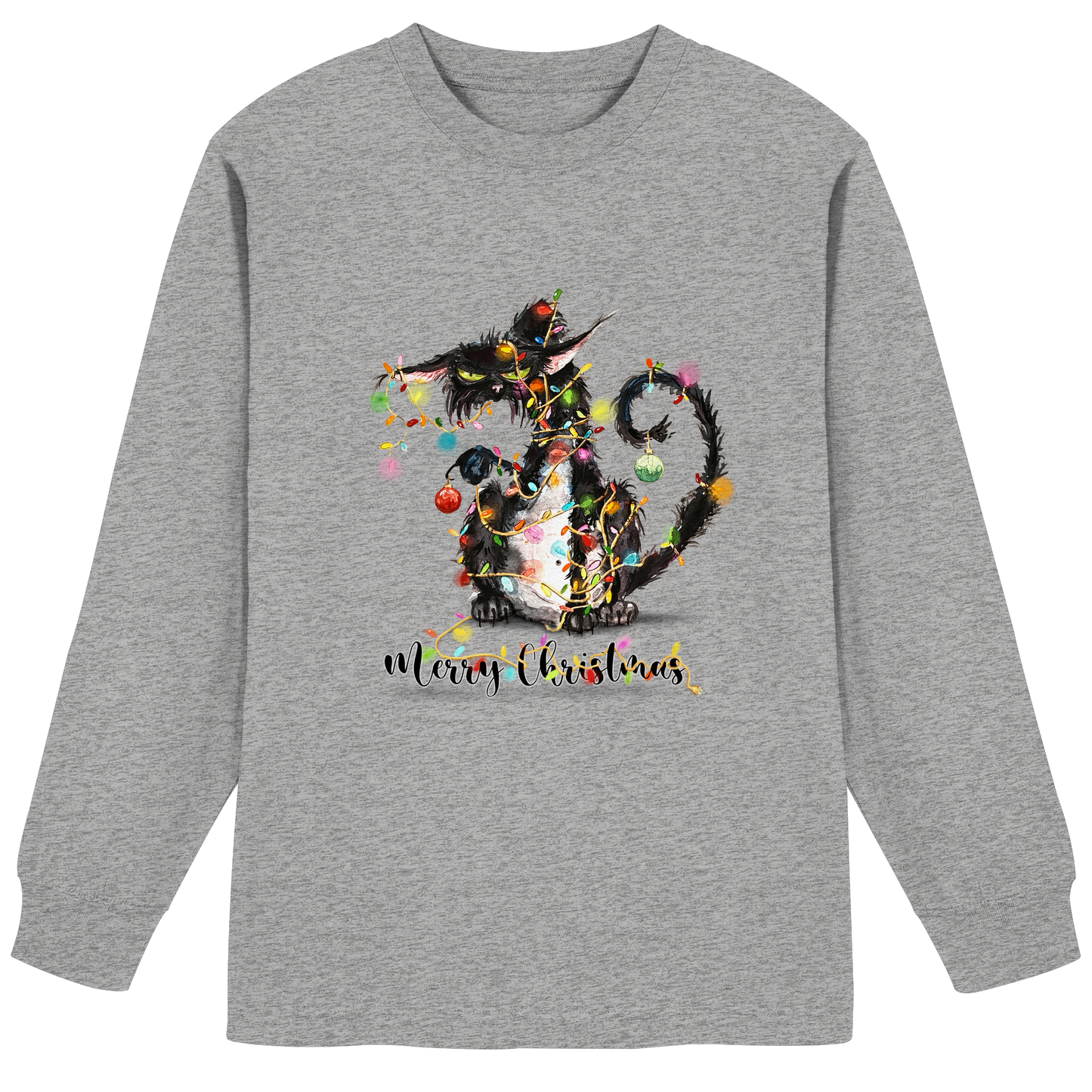 F*U-Cat - Merry Christmas - Organic Heavy Oversized Longsleeve T-Shirt