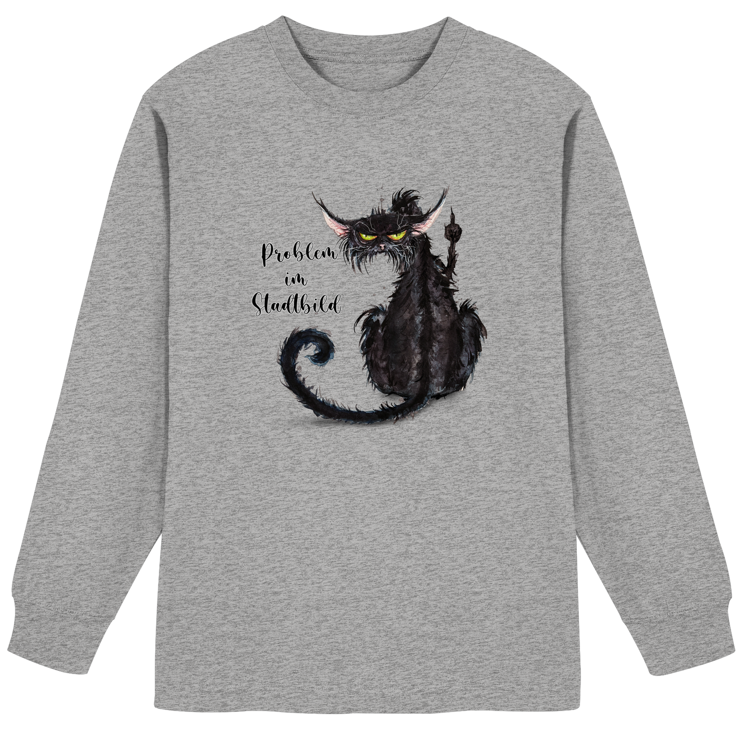 F*U-Cat - Problem im Stadtbild - Organic Heavy Oversized Longsleeve T-Shirt