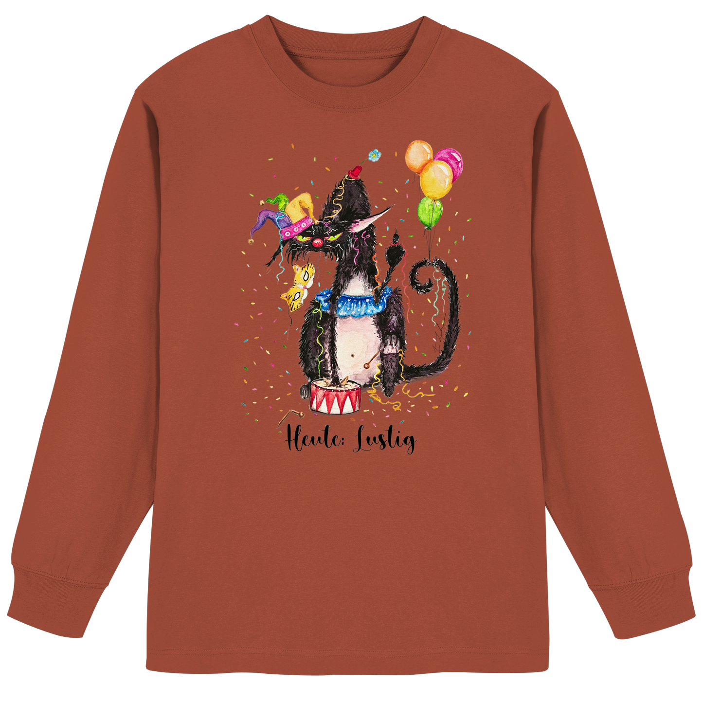 Lustige F*U-Cat - Organic Heavy Oversized Longsleeve T-Shirt