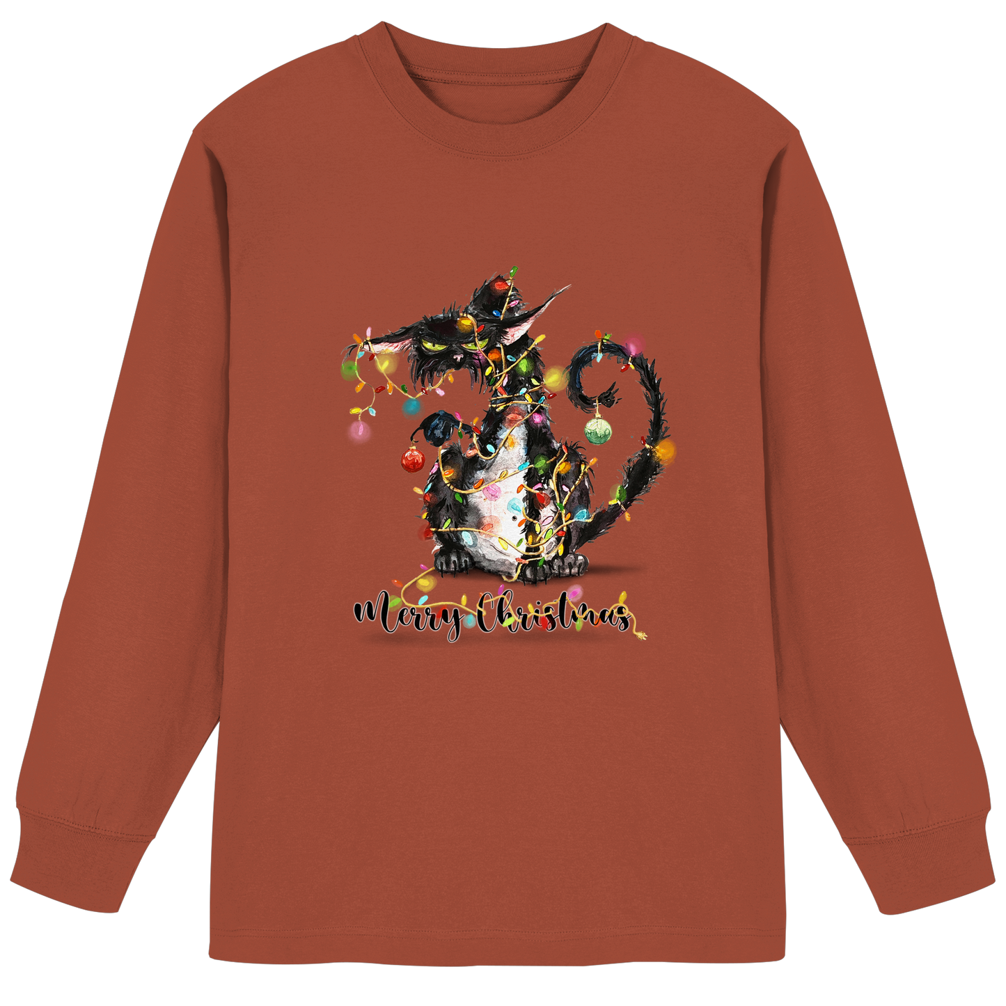 F*U-Cat - Merry Christmas - Organic Heavy Oversized Longsleeve T-Shirt