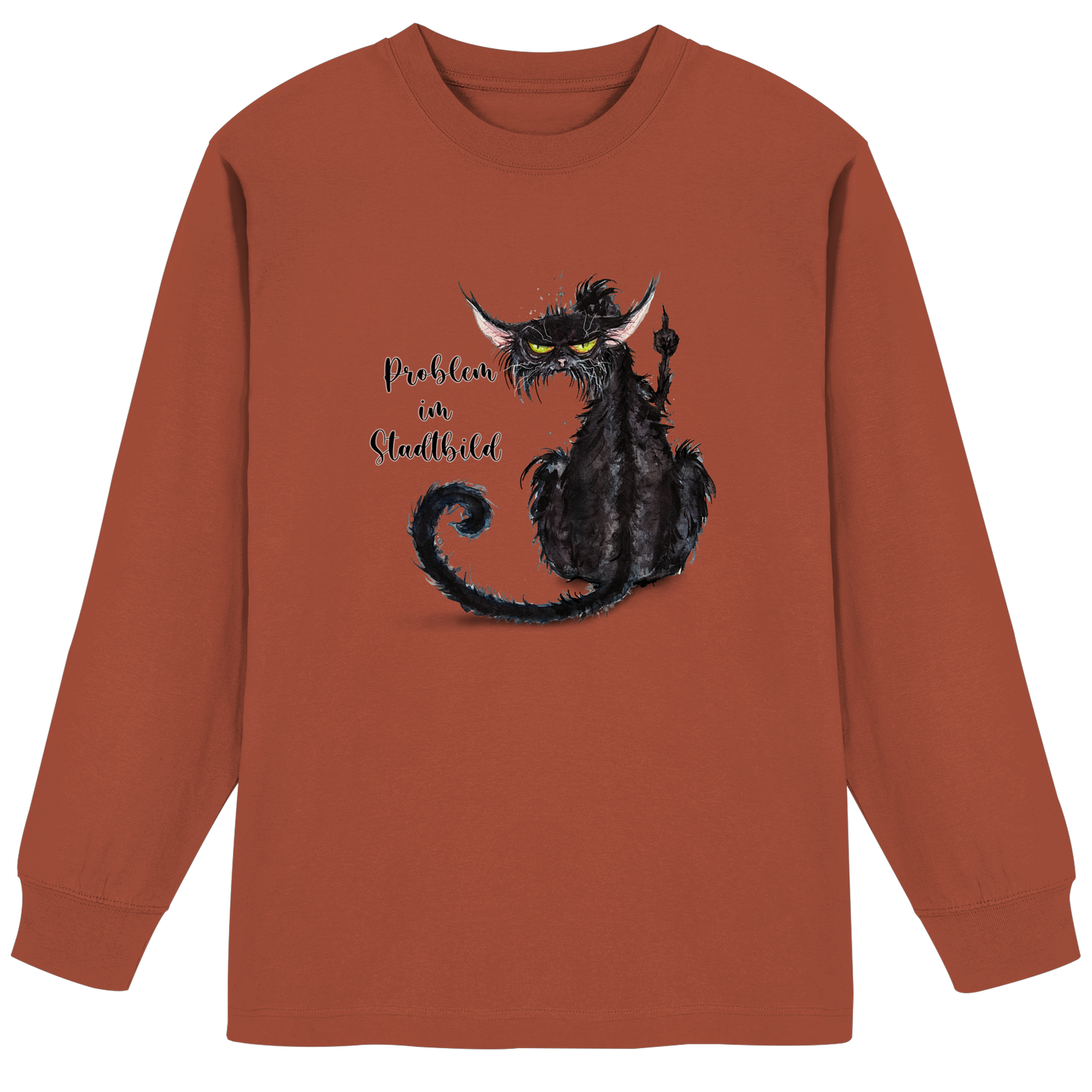 F*U-Cat - Problem im Stadtbild - Organic Heavy Oversized Longsleeve T-Shirt