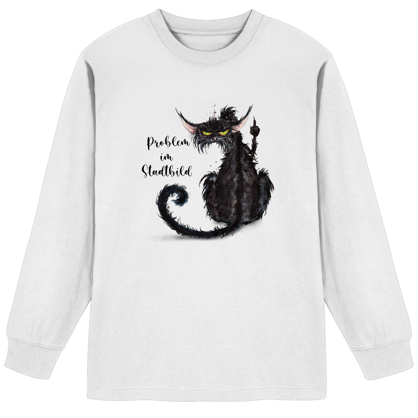 F*U-Cat - Problem im Stadtbild - Organic Heavy Oversized Longsleeve T-Shirt