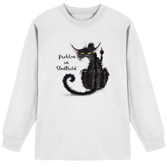 F*U-Cat - Problem im Stadtbild - Organic Heavy Oversized Longsleeve T-Shirt