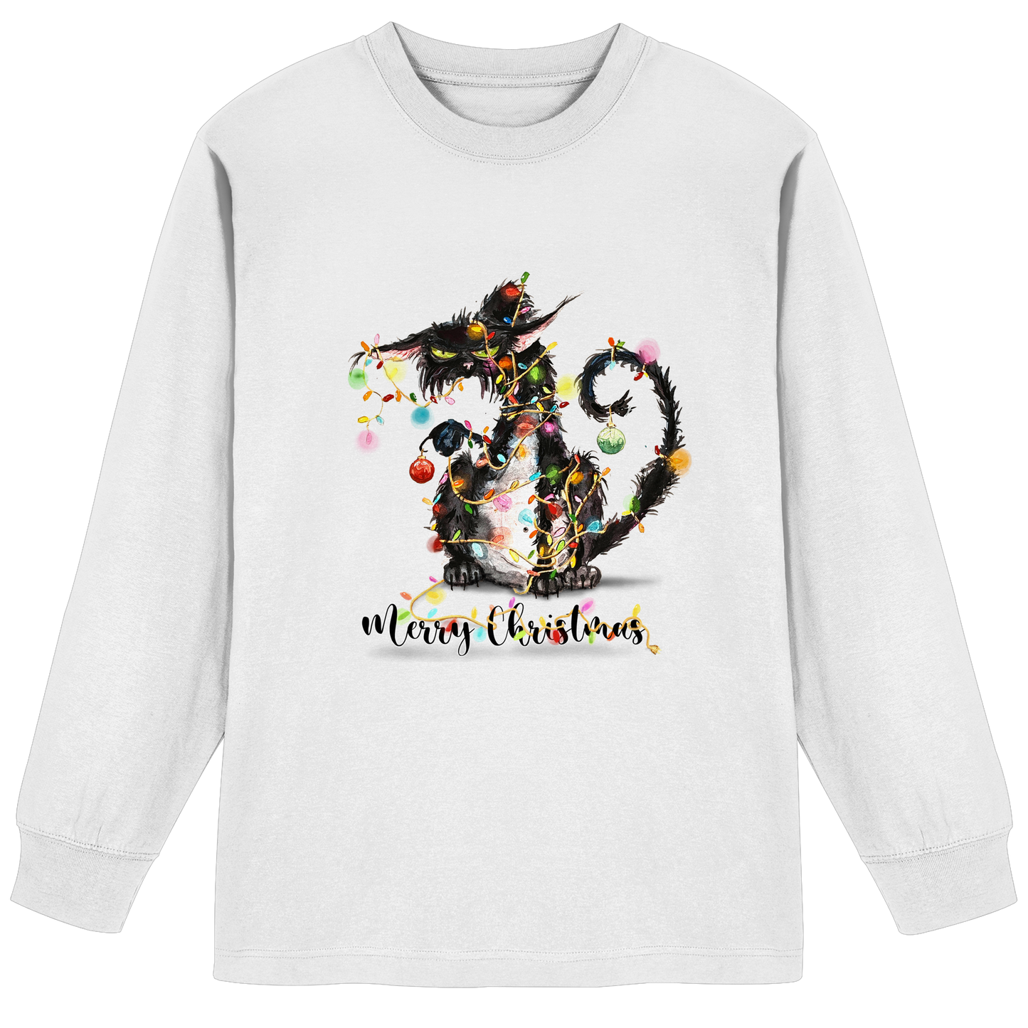 F*U-Cat - Merry Christmas - Organic Heavy Oversized Longsleeve T-Shirt