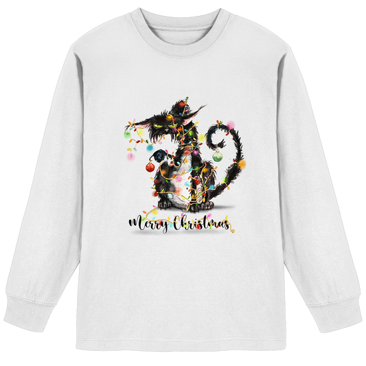 F*U-Cat - Merry Christmas - Organic Heavy Oversized Longsleeve T-Shirt