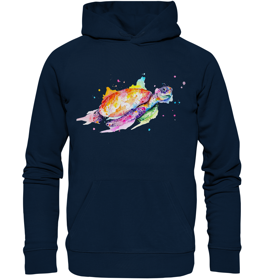 Bunte Meeresschildkröte - Organic Hoodie