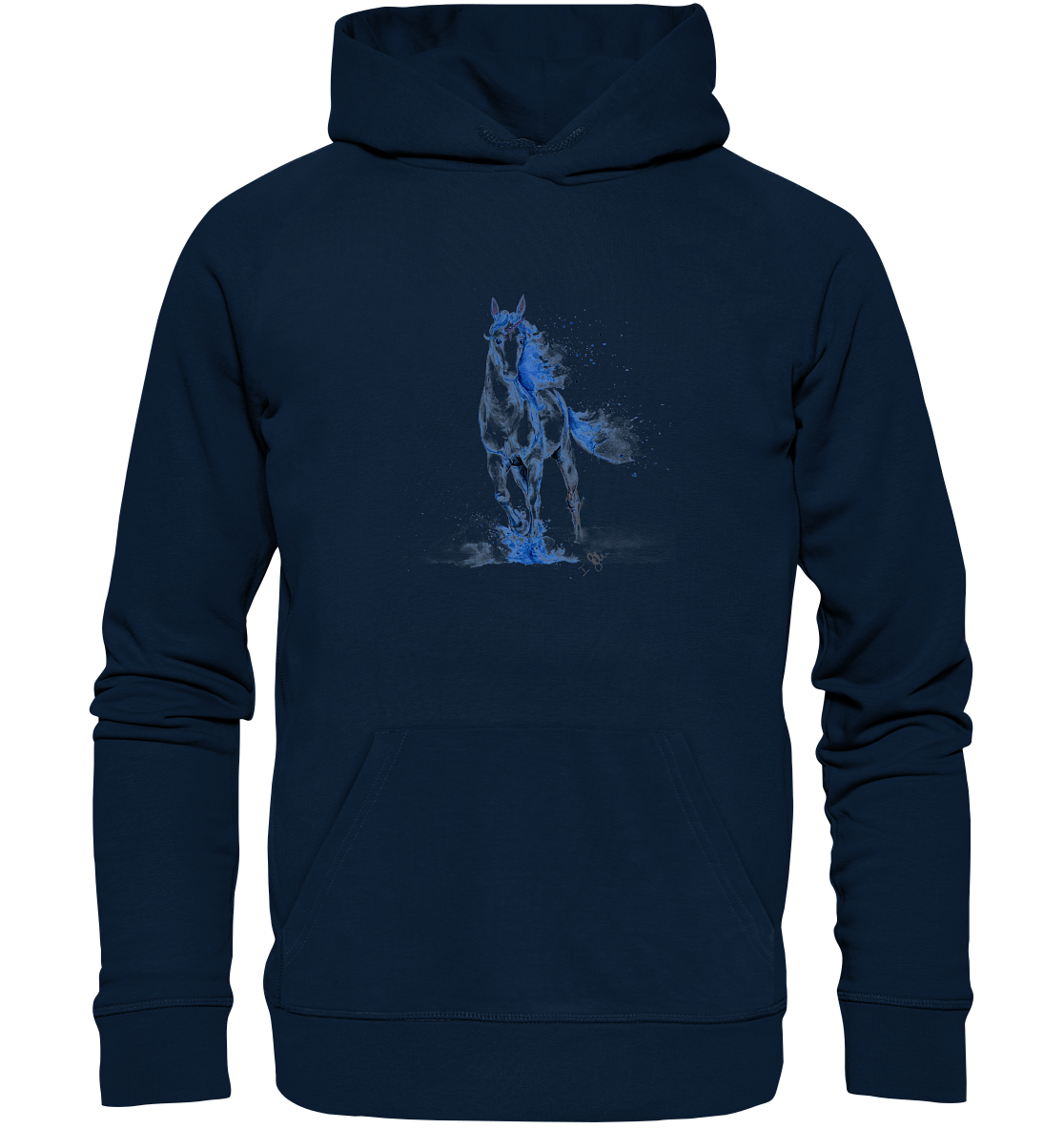 Blaues Einhorn - Organic Hoodie