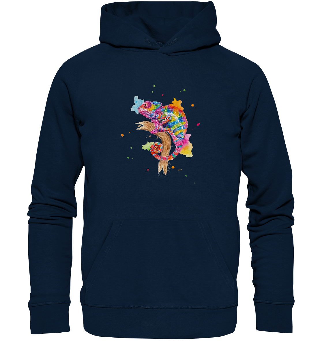 Buntes Chamäleon - Organic Hoodie