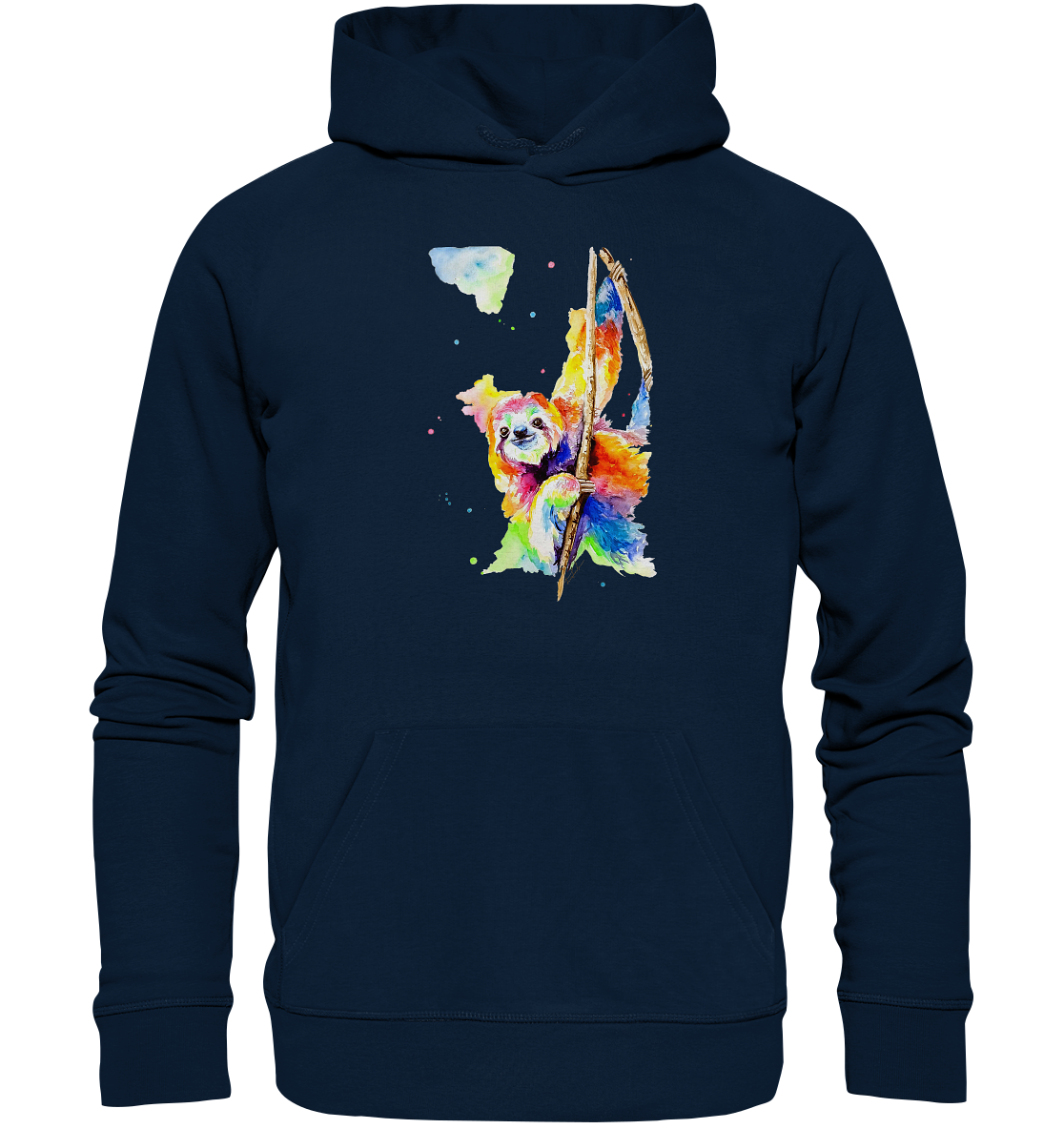 Buntes Faultier - Organic Hoodie