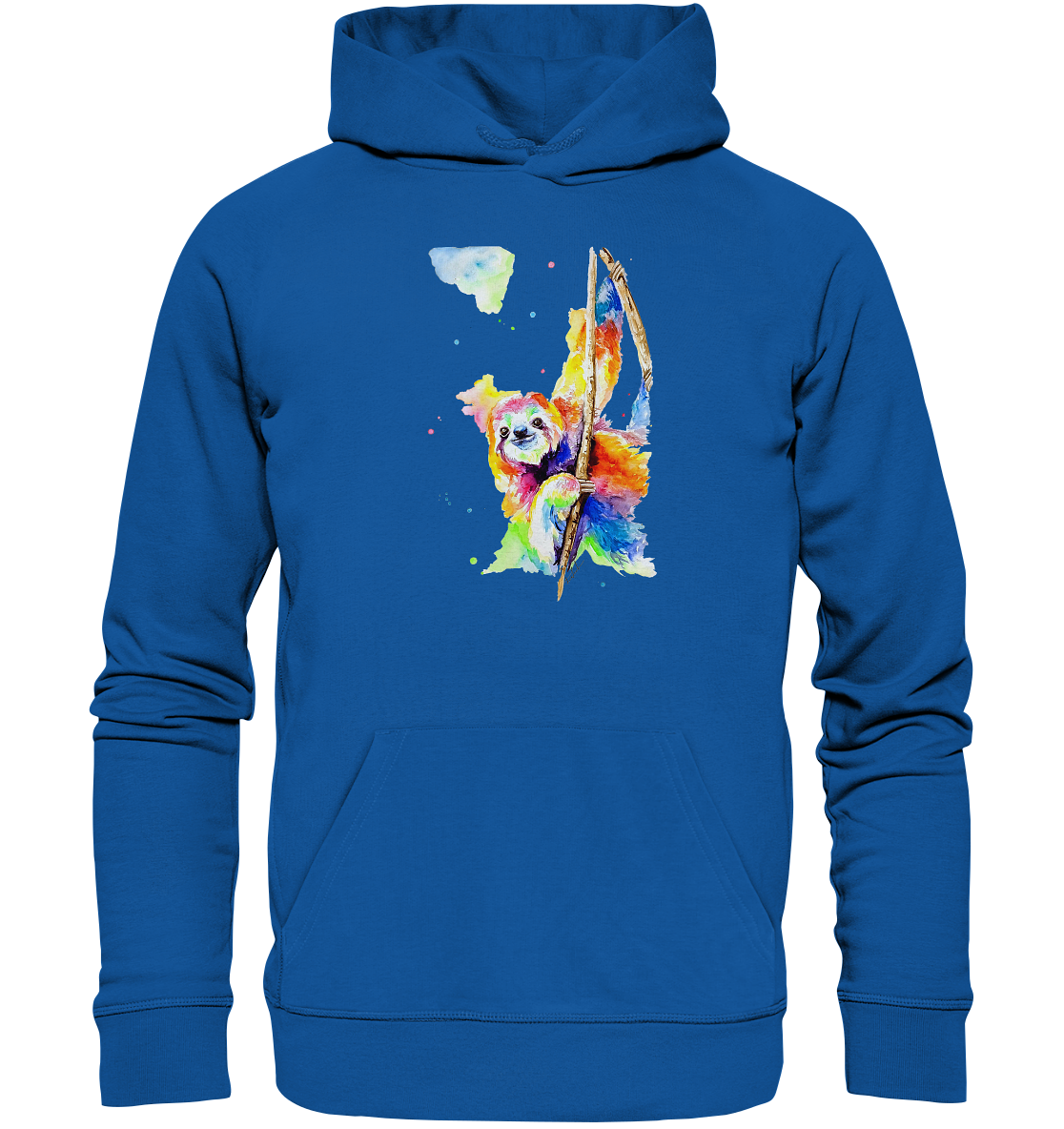 Buntes Faultier - Organic Hoodie