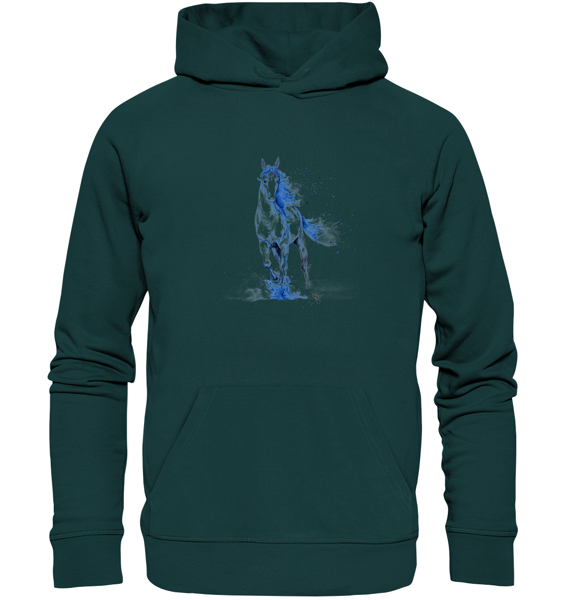 Blaues Einhorn - Organic Hoodie