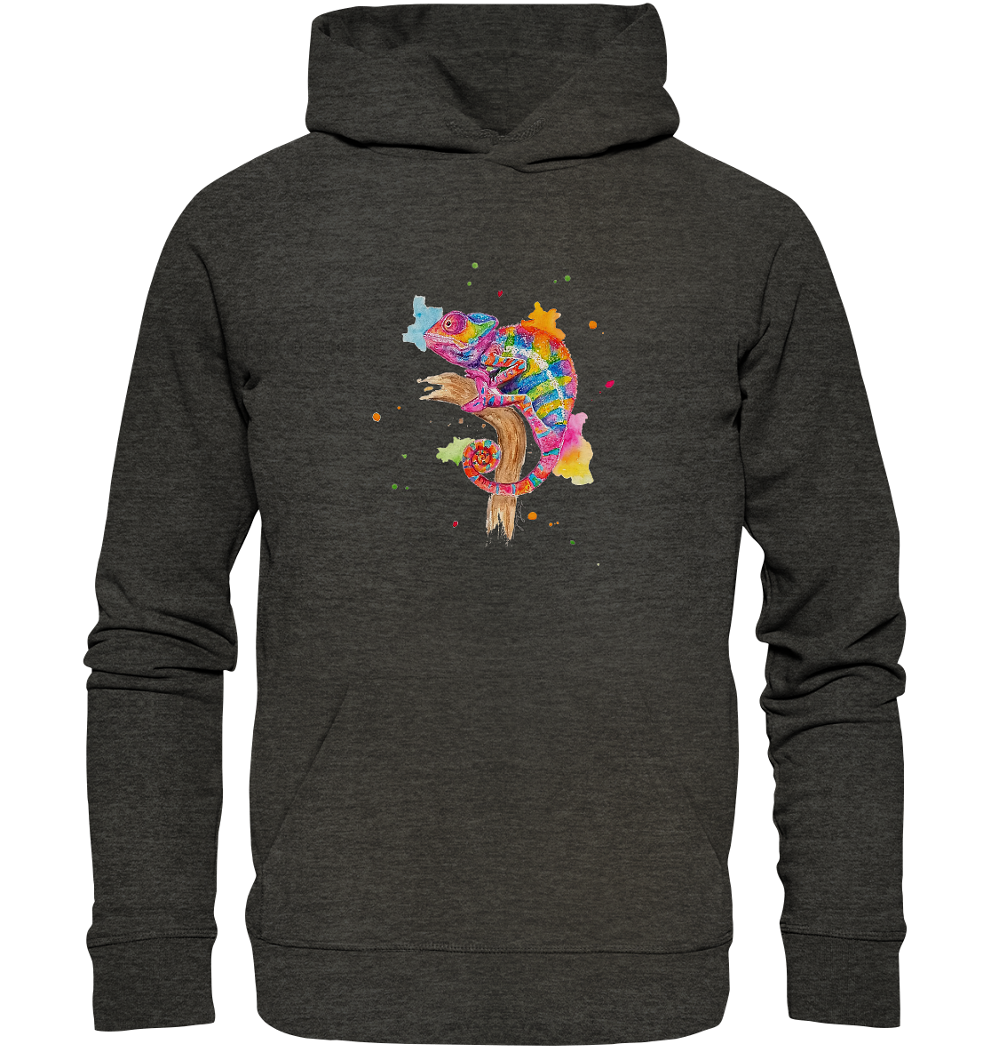 Buntes Chamäleon - Organic Hoodie