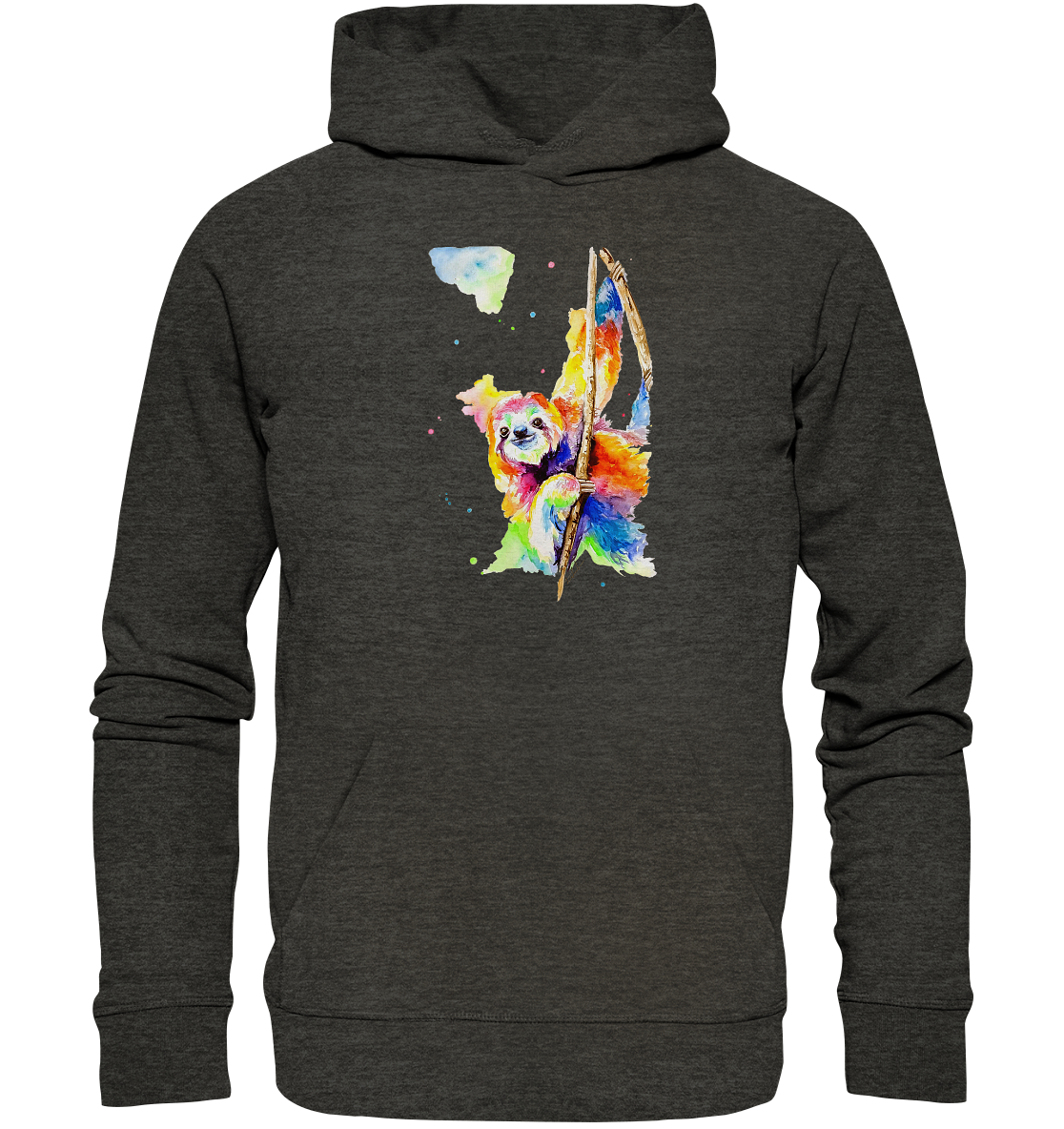 Buntes Faultier - Organic Hoodie