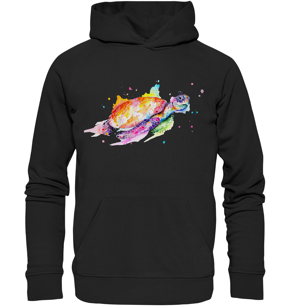 Bunte Meeresschildkröte - Organic Hoodie