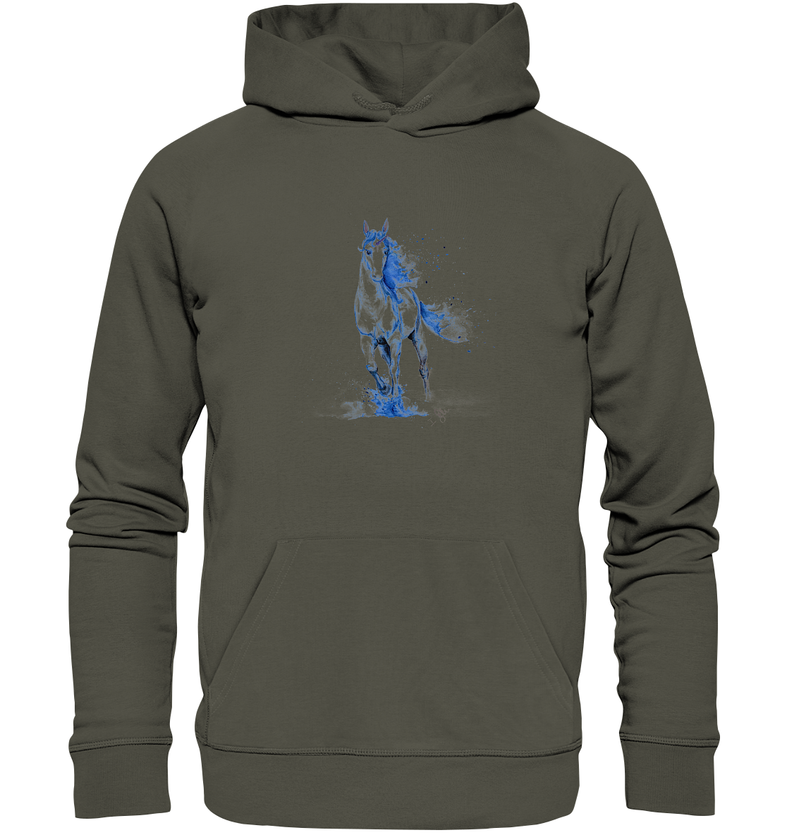 Blaues Einhorn - Organic Hoodie