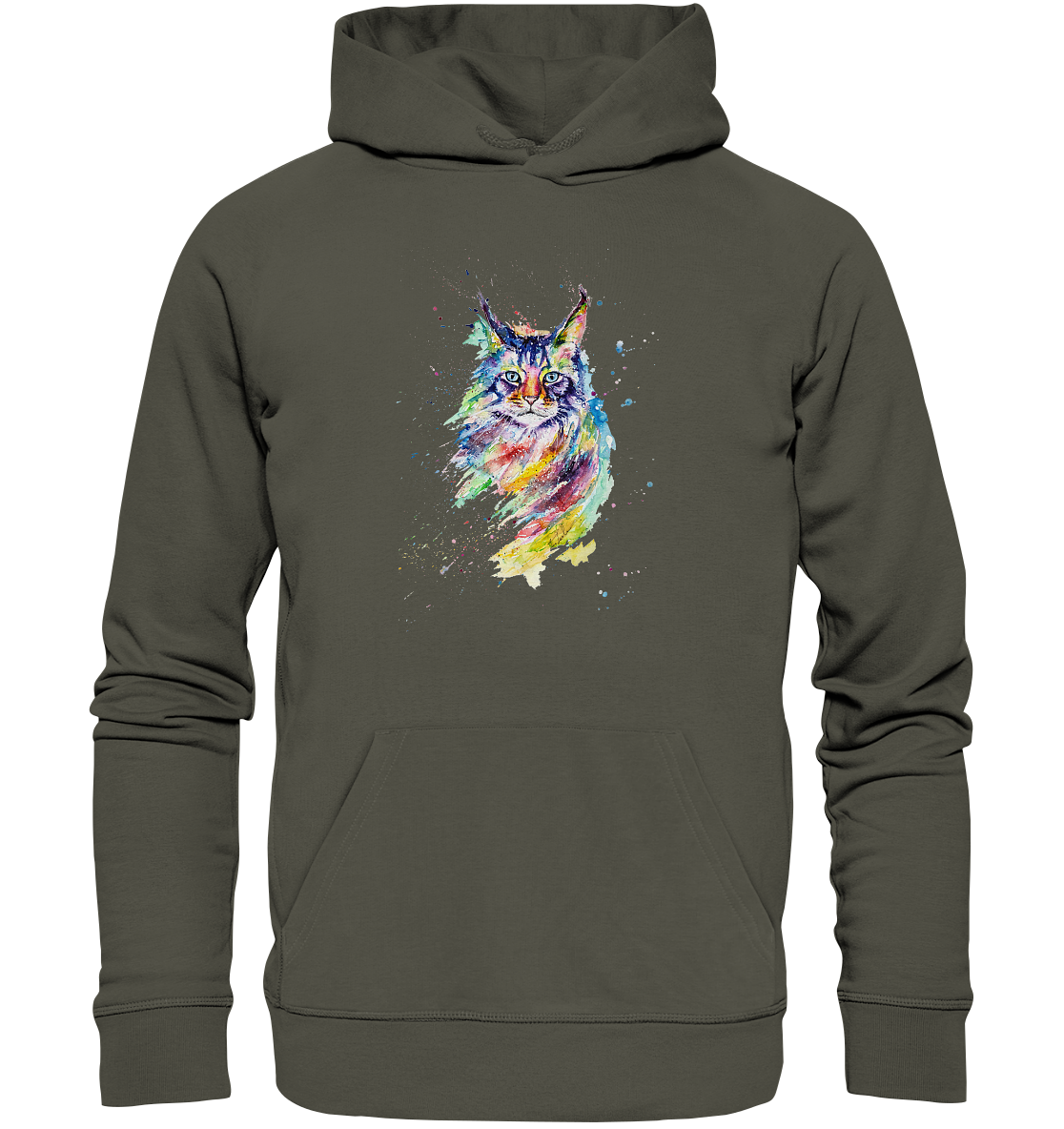 Bunte Katze - Organic Hoodie