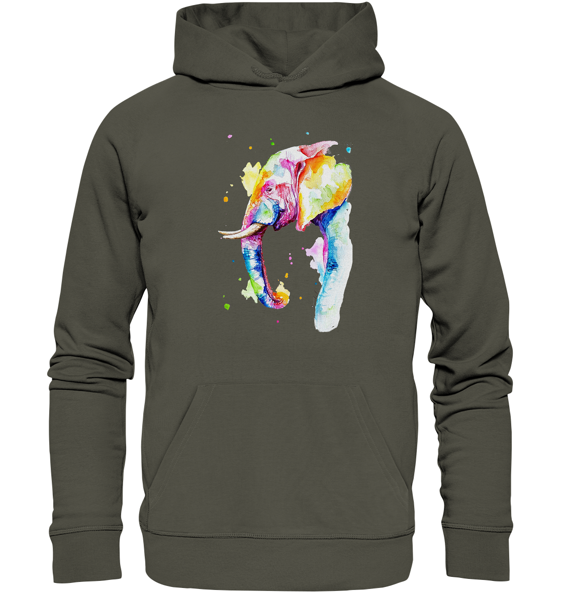Bunter Elefant - Organic Hoodie