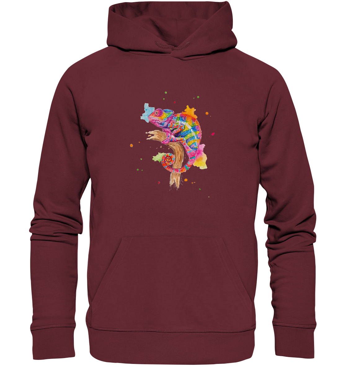 Buntes Chamäleon - Organic Hoodie