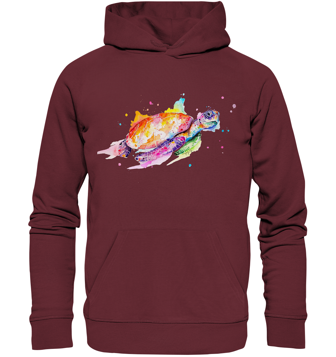 Bunte Meeresschildkröte - Organic Hoodie