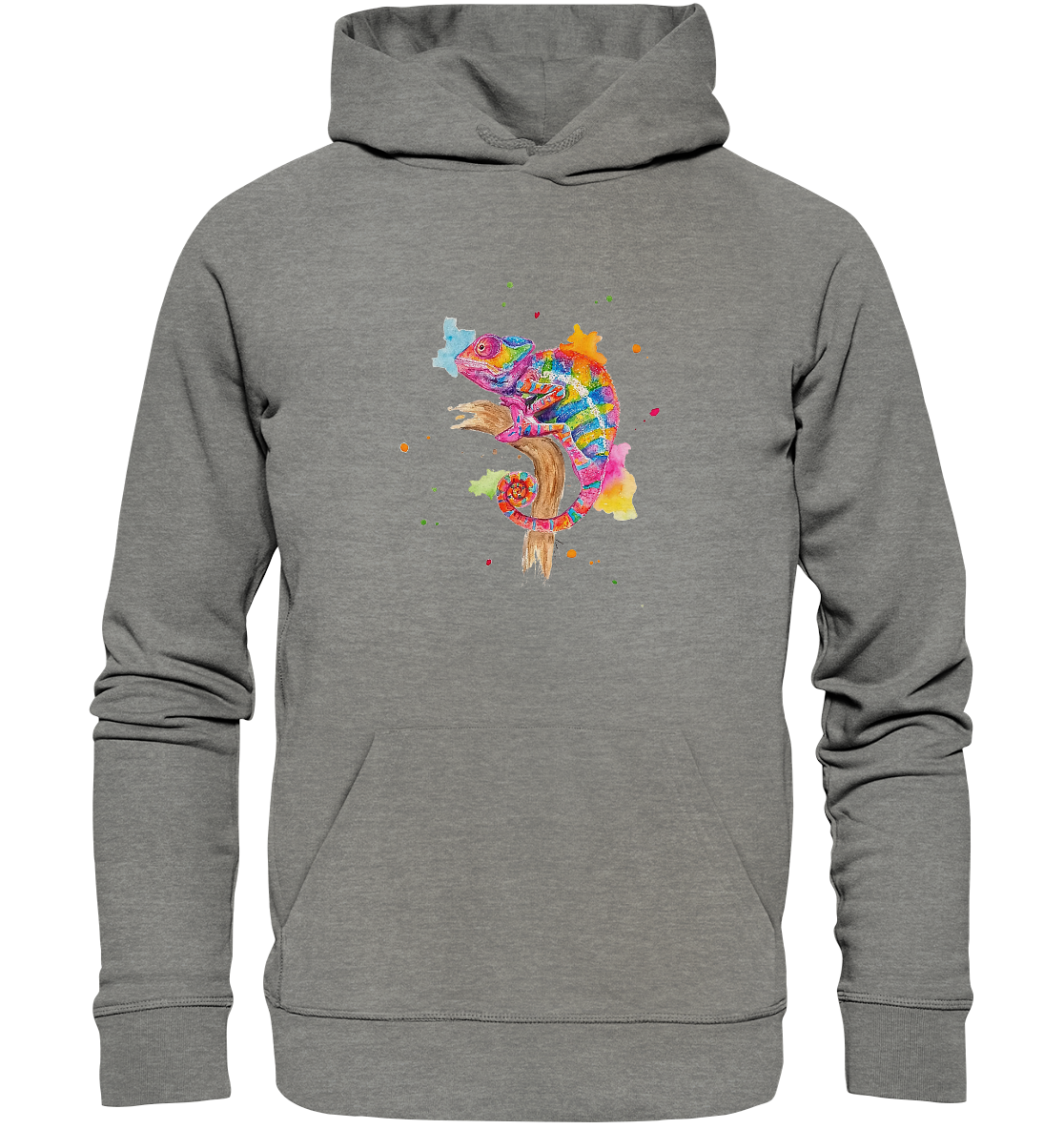 Buntes Chamäleon - Organic Hoodie