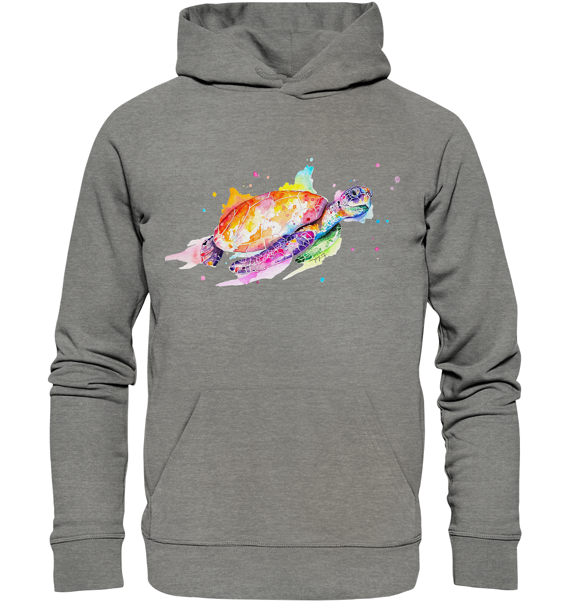 Bunte Meeresschildkröte - Organic Hoodie