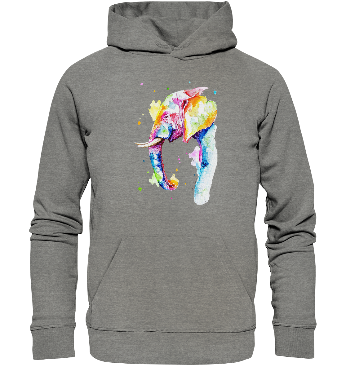 Bunter Elefant - Organic Hoodie