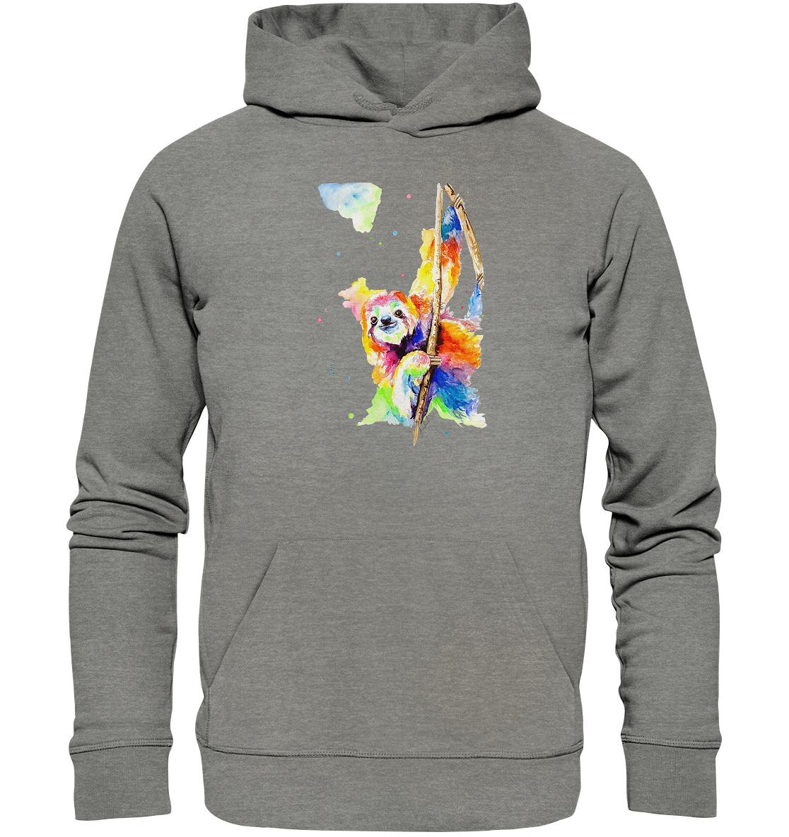 Buntes Faultier - Organic Hoodie