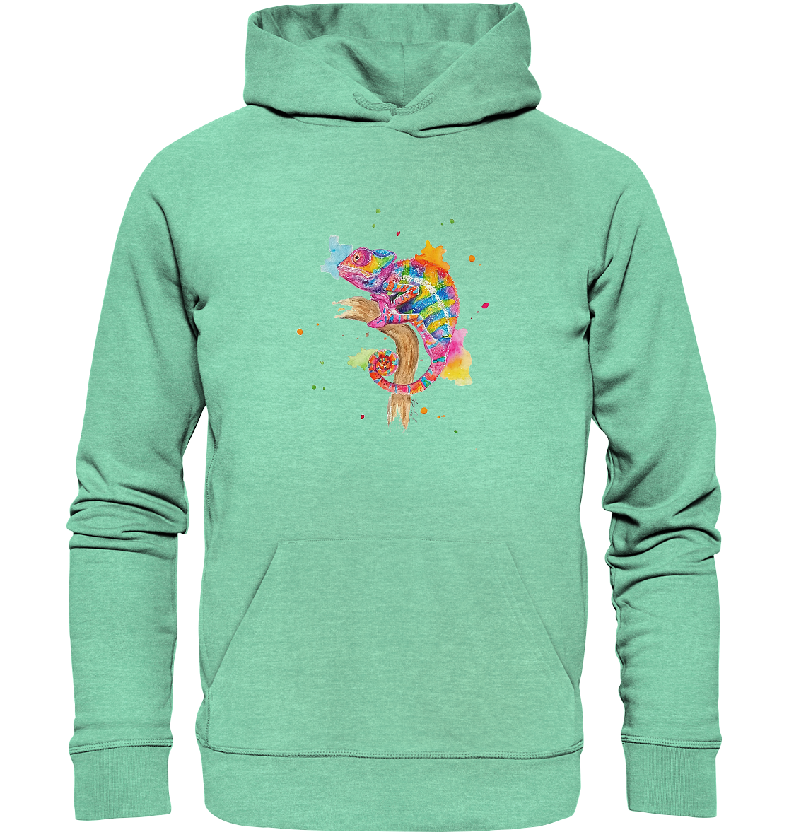 Buntes Chamäleon - Organic Hoodie