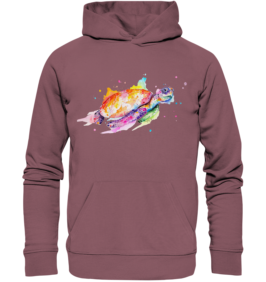 Bunte Meeresschildkröte - Organic Hoodie