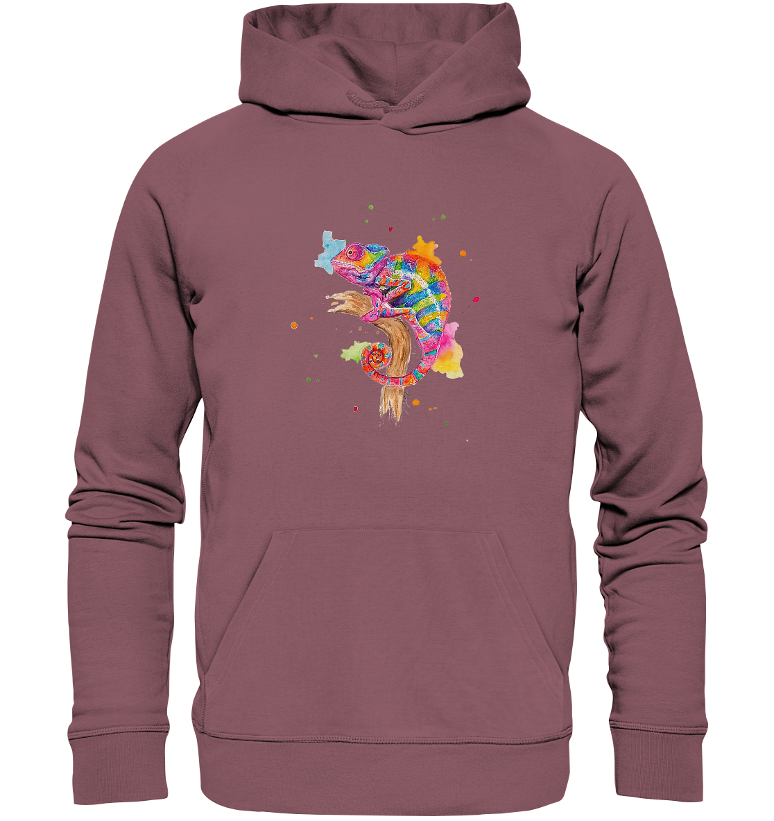 Buntes Chamäleon - Organic Hoodie